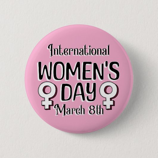8 maart is het Internationale Vrouwendag IWD Ronde Button 5,7 Cm (Voorkant)