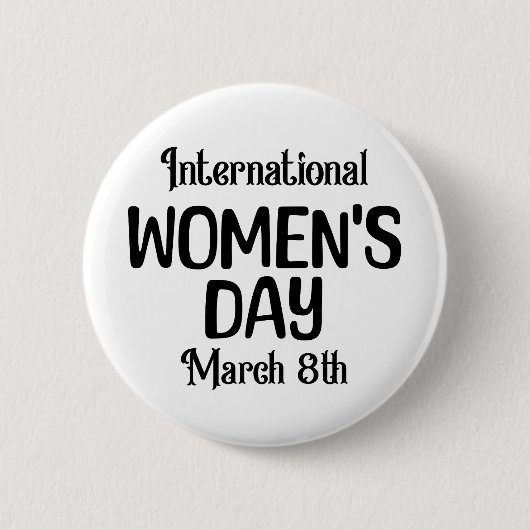 8 maart is het Internationale Vrouwendag IWD Ronde Button 5,7 Cm (Voorkant)