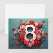 8 maart ontwerp briefkaart (Voorkant / Achterkant)