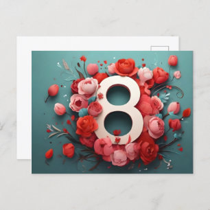 8 maart ontwerp feestdagenkaart