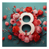 8 maart ontwerp perfect poster (Voorkant)