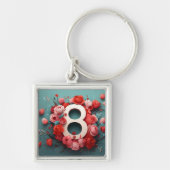 8 maart ontwerp sleutelhanger (Voorkant)