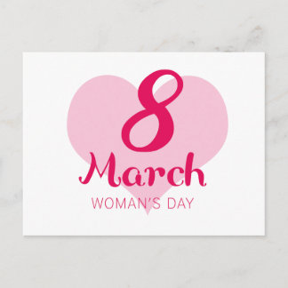 8 maart Roze dag van de Woman Briefkaart