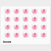 8 maart Roze Hart Vrouwendag Vierkante Sticker (Vel)