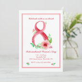 8 maart Uitnodiging op de achtste dag van de vrouw (Staand voorkant)