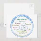 8 maart - Vissen Briefkaart (Voorkant / Achterkant)