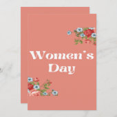 8 maart Vrouwendag Feestdagenkaart (Voorkant / Achterkant)