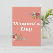 8 maart Vrouwendag Feestdagenkaart (Staand voorkant)