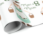 8 Maids-A-Milking Cadeaupapier (Rol Hoek)