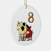 8 Maids a Milking Keramisch Ornament (Rechts)