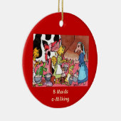 8 Maids a-Milking Keramisch Ornament (Rechts)