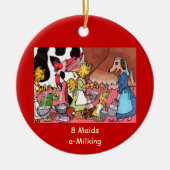 8 Maids a-Milking Keramisch Ornament (Voorkant)