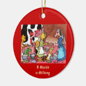 8 Maids a-Milking Keramisch Ornament (Links)