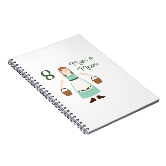8 Maids-A-Milking Notitieboek (Rechterzijde)