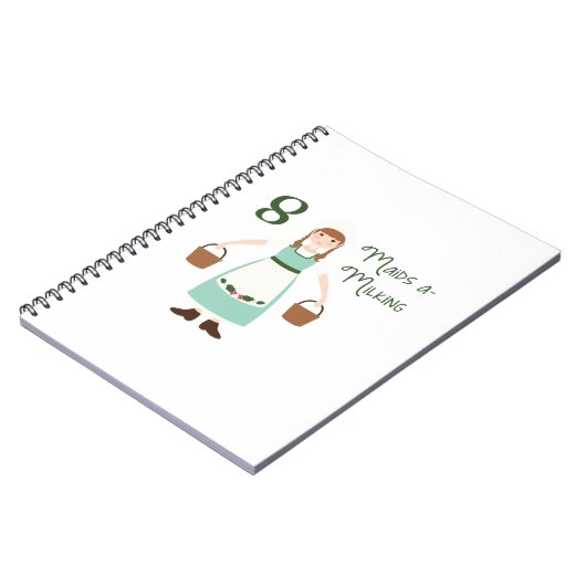 8 Maids-A-Milking Notitieboek (Linkerzijde)