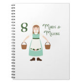 8 Maids-A-Milking Notitieboek (Voorkant)