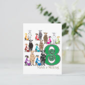 8 Maids Melkpoeder Briefkaart (Staand voorkant)