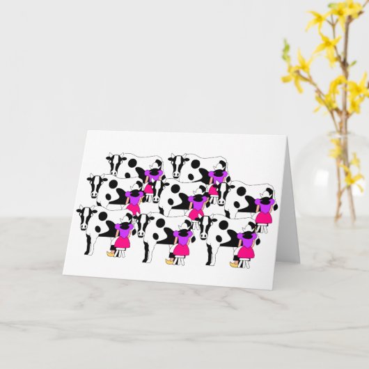 8 Maids Melkpoeder Kaart (Gele Bloem)