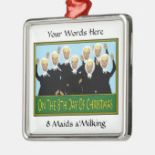 8 Maids Melkpoeder Metalen Ornament (Links)