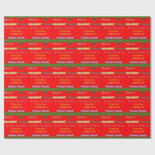 8 Manieren van Gezegde Dank u Cadeaupapier (Vlak)