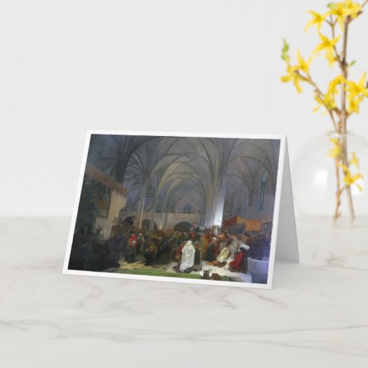#8 Meester Jan Hus Preaching bij Bethlehem Chapel Kaart (Gele Bloem)