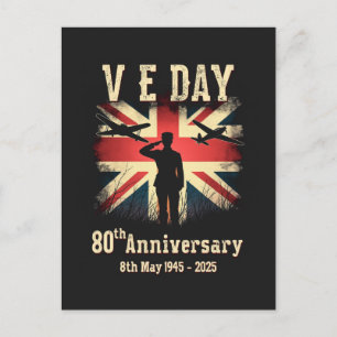 8 mei 80e verjaardag Overwinning in Europa WOII Briefkaart