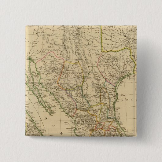 8 Mexico Vierkante Button 5,1 Cm (Voorkant)