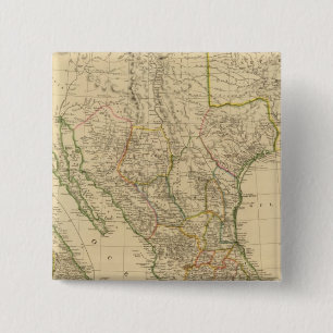 8 Mexico Vierkante Button 5,1 Cm