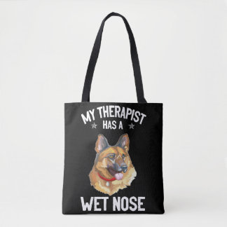 8 Mijn therapeut heeft een natte neus Tote Bag
