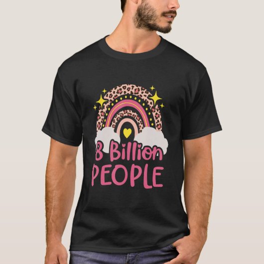 8 miljard mensen bereiken gevierd leopard ra t-shirt (Voorkant)