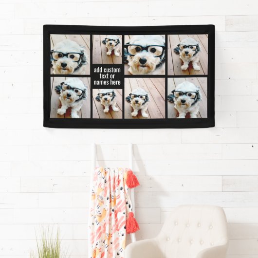 8 minimalistisch fotocollage - zwart en wit raster spandoek (Insitu)