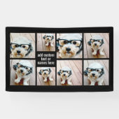 8 minimalistisch fotocollage - zwart en wit raster spandoek (Horizontaal)