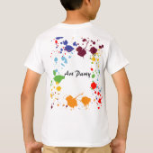 8 Naam Kunst Feest Kleurrijke Spetters T-shirt (Achterkant)
