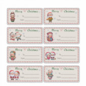 8 Oma & Opa Kerstcadeau Labels (Voorkant)