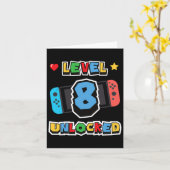 8 Ontgrendeld 8e Verjaardag Kinder Video Game 8 Ja Kaart (Gele Bloem)
