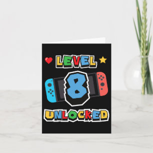 8 Ontgrendeld 8e Verjaardag Kinder Video Game 8 Ja Kaart