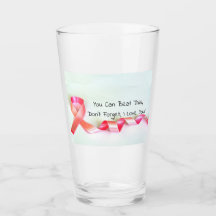8 oz Breast Cancer Water Glass door Zazz_it