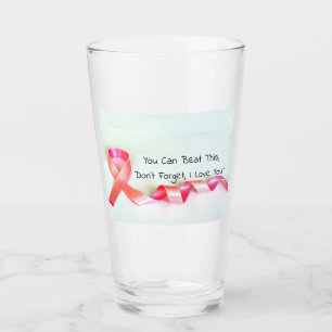 8 oz Breast Cancer Water Glass door Zazz_it Glas