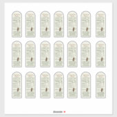 8 oz Muth Jar Voeding Feiten met Bee Vinyl Sticker (Vel)