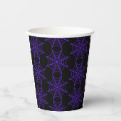 8 oz Paper Cup Paarse Cobweb: Voeg een deksel toe! Papieren Bekers (Voorkant)