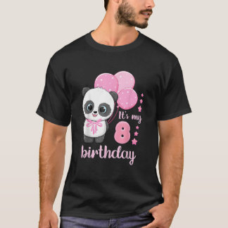 8 Panda K Ballonnen Het Is Mijn 8e T-shirt