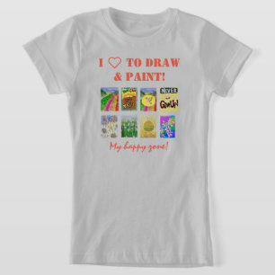 8-paneelfoto- en tekstSjabloon personaliseren T-shirt