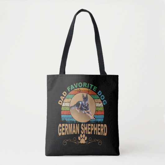8 Papa Favoriete Hond Duitse Herder Tote Bag (Voorkant)
