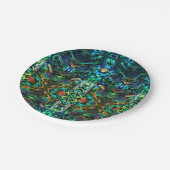 8 Papier Borden Abalone Papieren Bordje (Gekanteld)