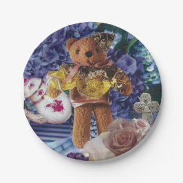 8 Papierdessert Borden Antiek Teddy Bear Papieren Bordje