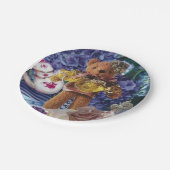 8 Papierdessert Borden Antiek Teddy Bear Papieren Bordje (Gekanteld)