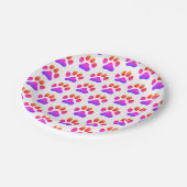 8 Papieren Borden Groovy Paw Prints Bordje (Gekanteld)