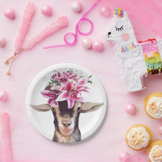8 Papieren Borden Lilly the Goat Papieren Bordje (Feest)