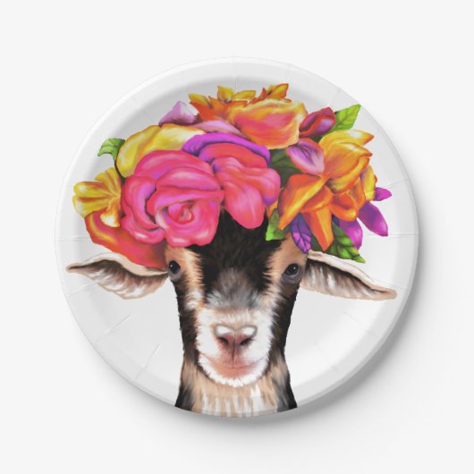 8 Papieren Borden Posey de geit Bordje (Voorkant)