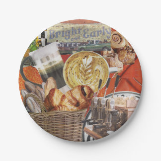 8 Papieren Borden voor dessertformaat met koffieth Bordje